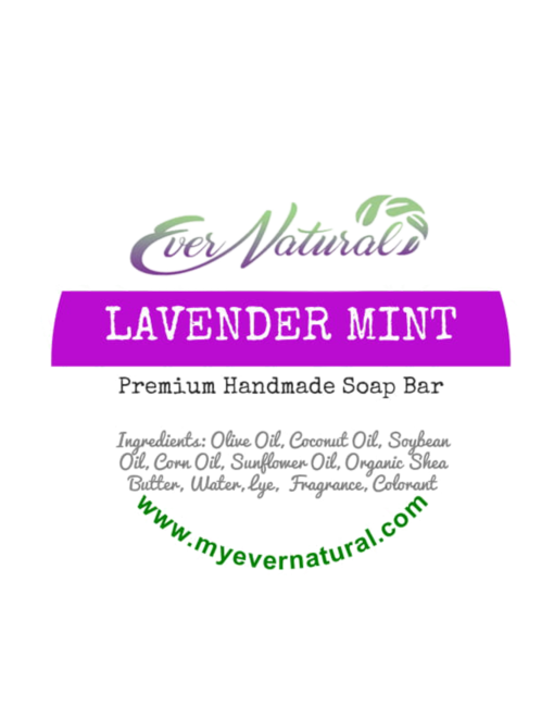 Lavender Mint Coconut Oil & Shea Butter Soap Bar